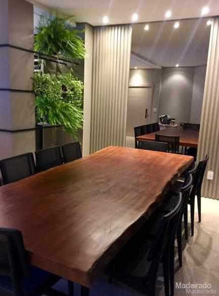 Mesa de Jantar Kaolin de Madeira Maciça e PÉS DE FERRO 10 LUGARES 280 X 110 - Image 3